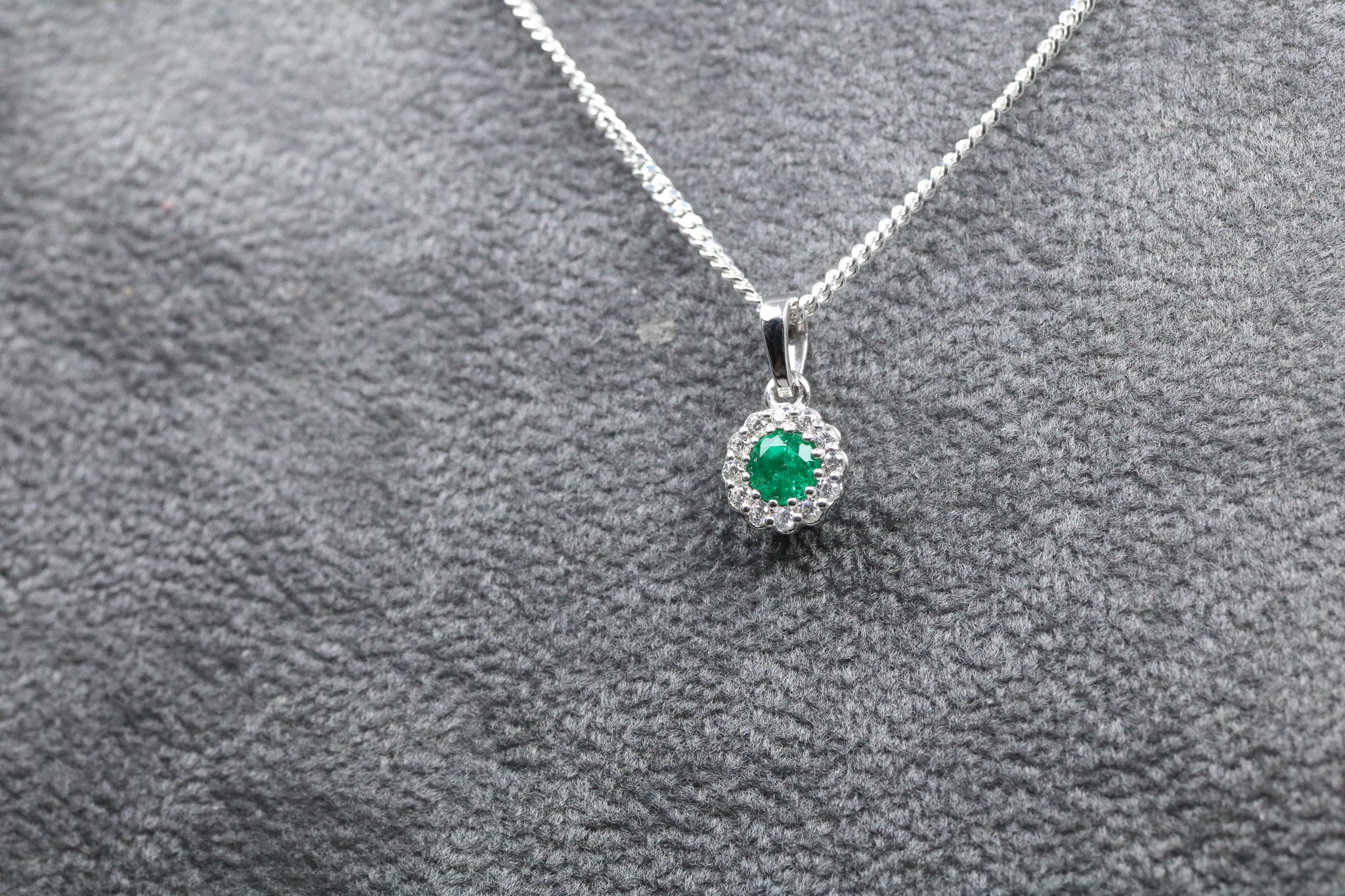 Sterling Silver & May Birthstone Pendant - AK1117 - Hallmark Jewellers Formby & The Jewellers Bench Widnes