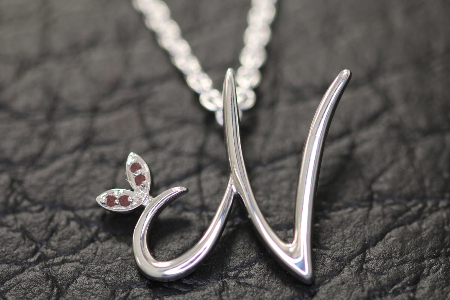 Silver Initial with Birthstone Detail - January - Hallmark Jewellers Formby & The Jewellers Bench Widnes