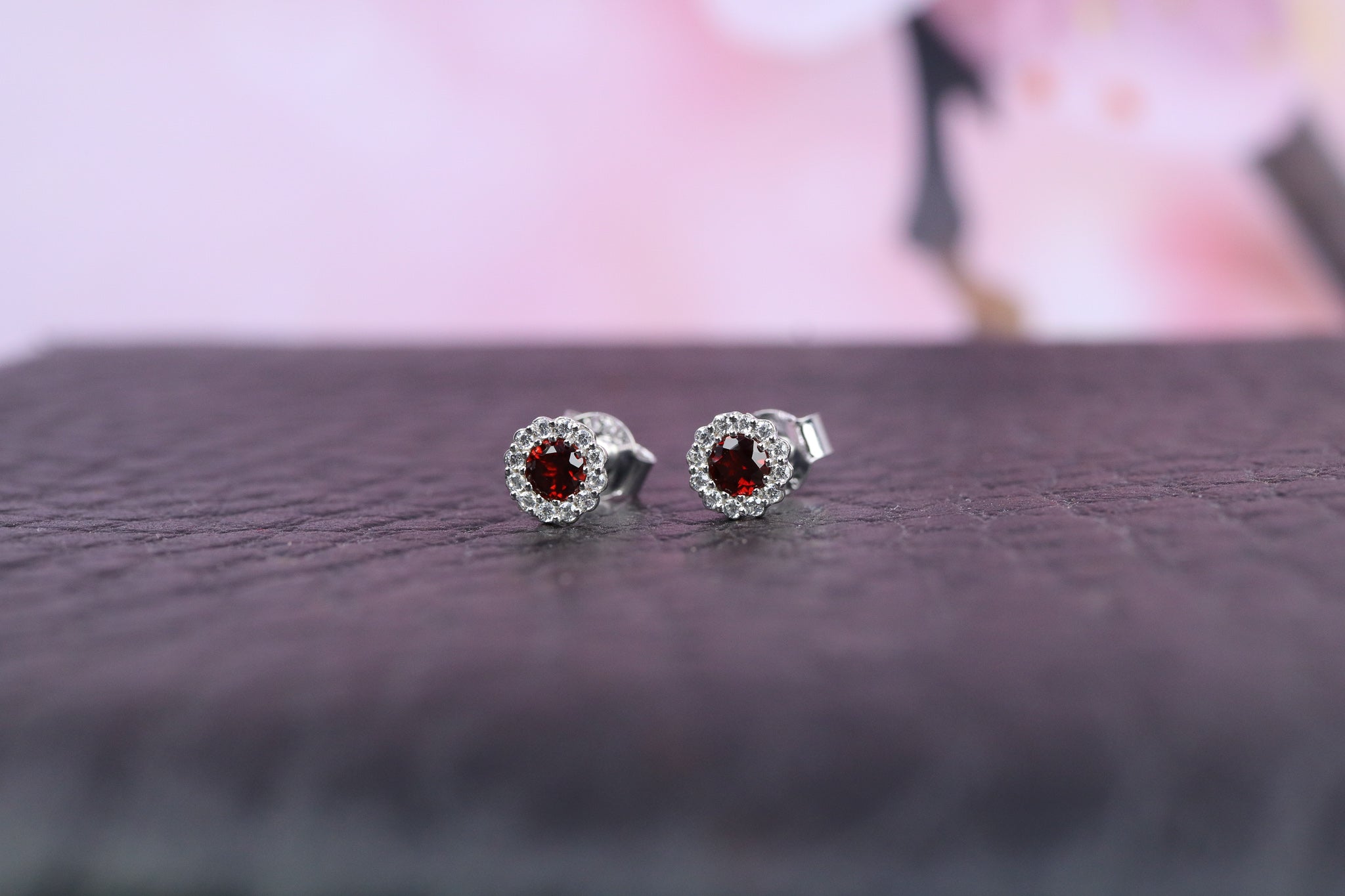 Sterling Silver & January Birthstone Earring - AK1087 - Hallmark Jewellers Formby & The Jewellers Bench Widnes