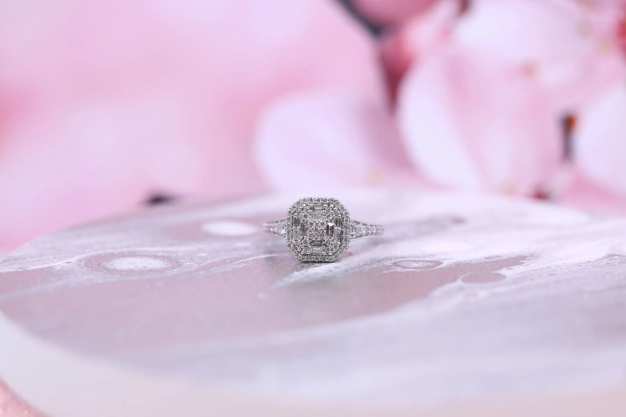 9ct White Gold Diamond Ring 0.48ct - AM4017 - Hallmark Jewellers Formby & The Jewellers Bench Widnes