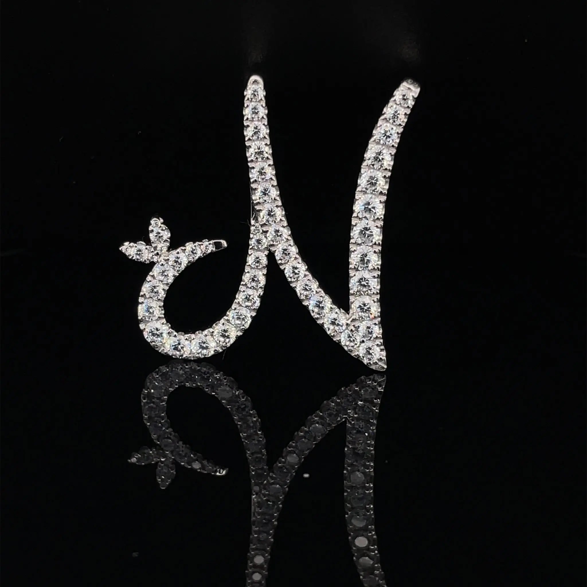Sterling Silver & Full CZ Initial Large - MJI007 - Hallmark Jewellers Formby & The Jewellers Bench Widnes
