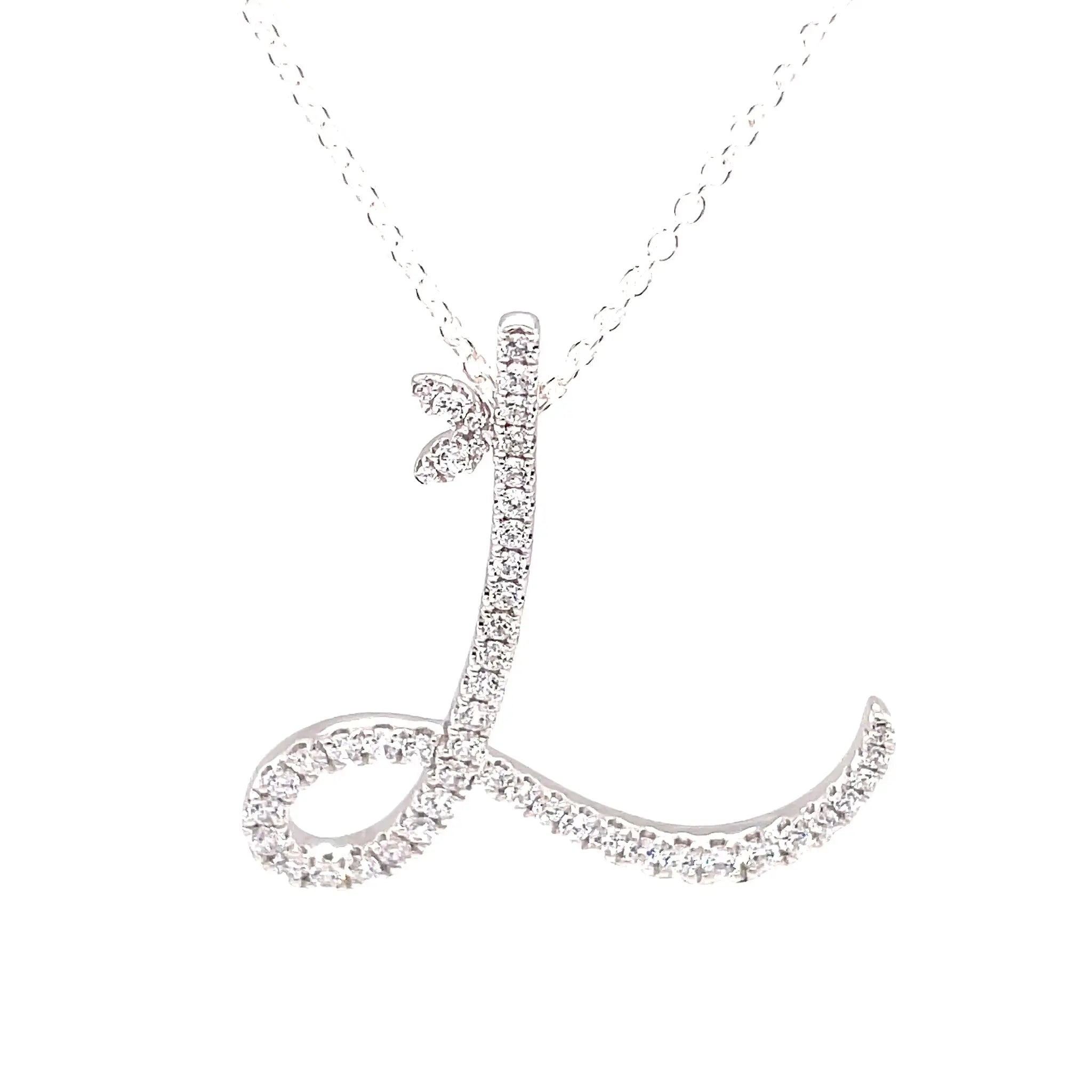 Sterling Silver & Full CZ Initial Large - MJI007 - Hallmark Jewellers Formby & The Jewellers Bench Widnes