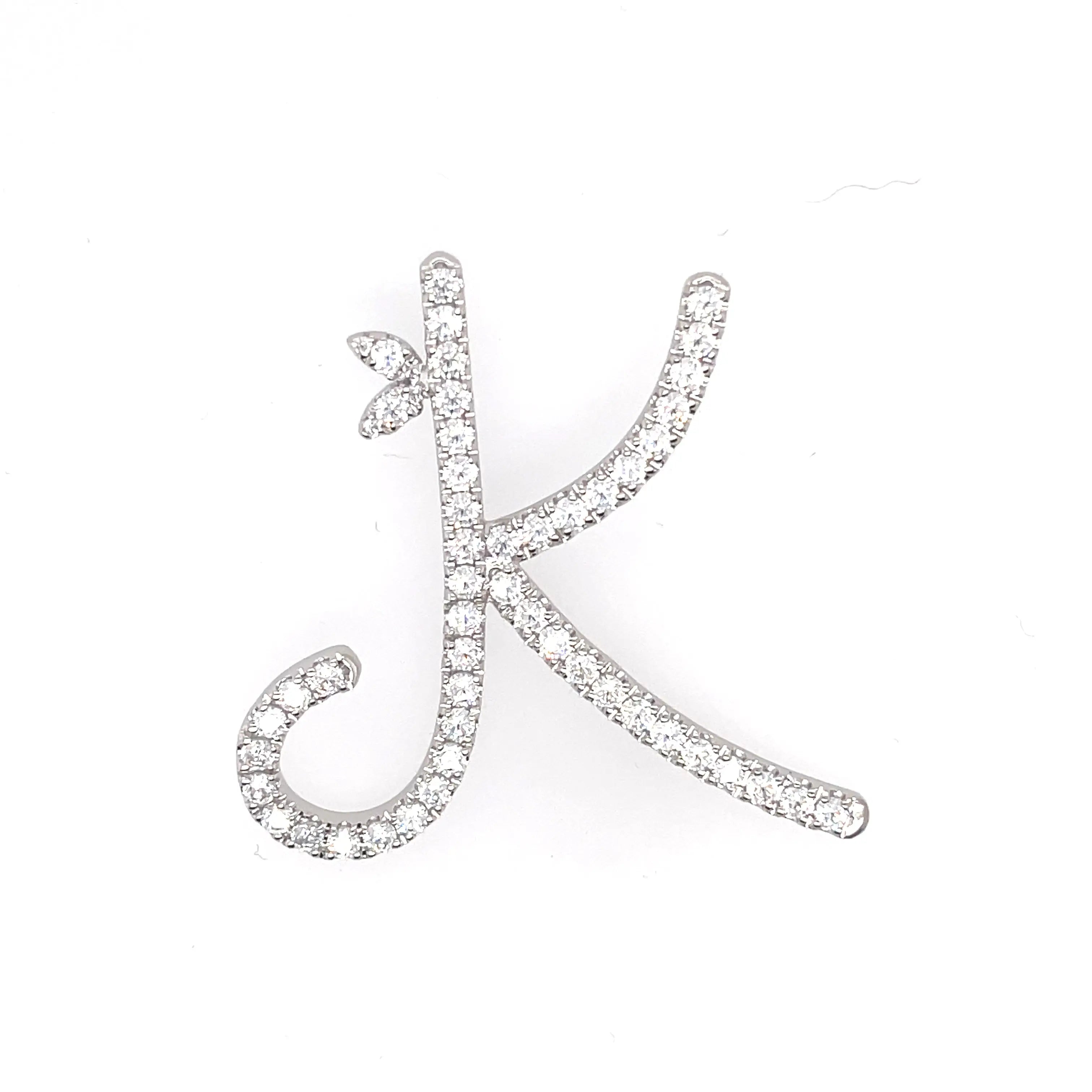 Sterling Silver & Full CZ Initial Large - MJI007 - Hallmark Jewellers Formby & The Jewellers Bench Widnes