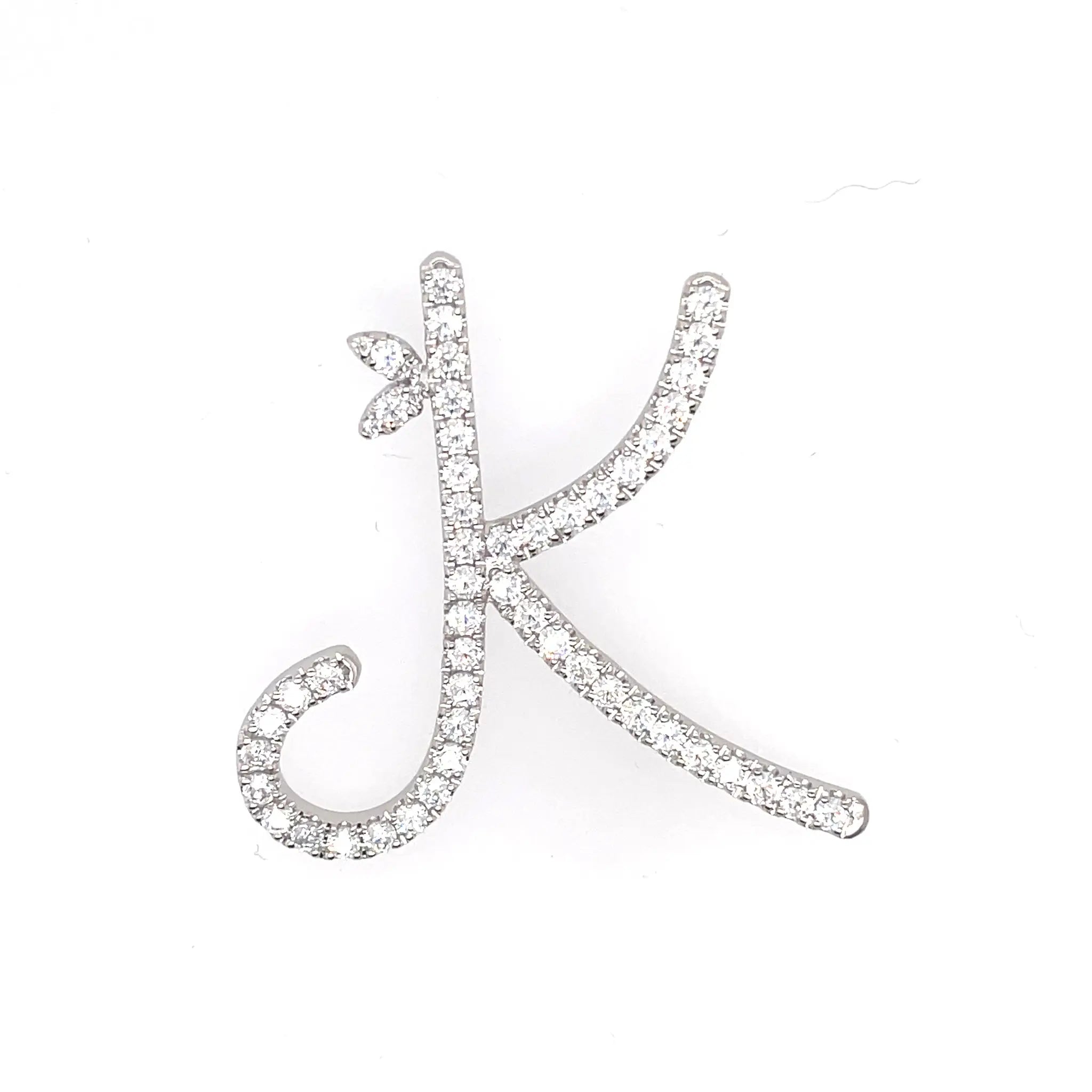Sterling Silver & Full CZ Initial Large - MJI007 - Hallmark Jewellers Formby & The Jewellers Bench Widnes