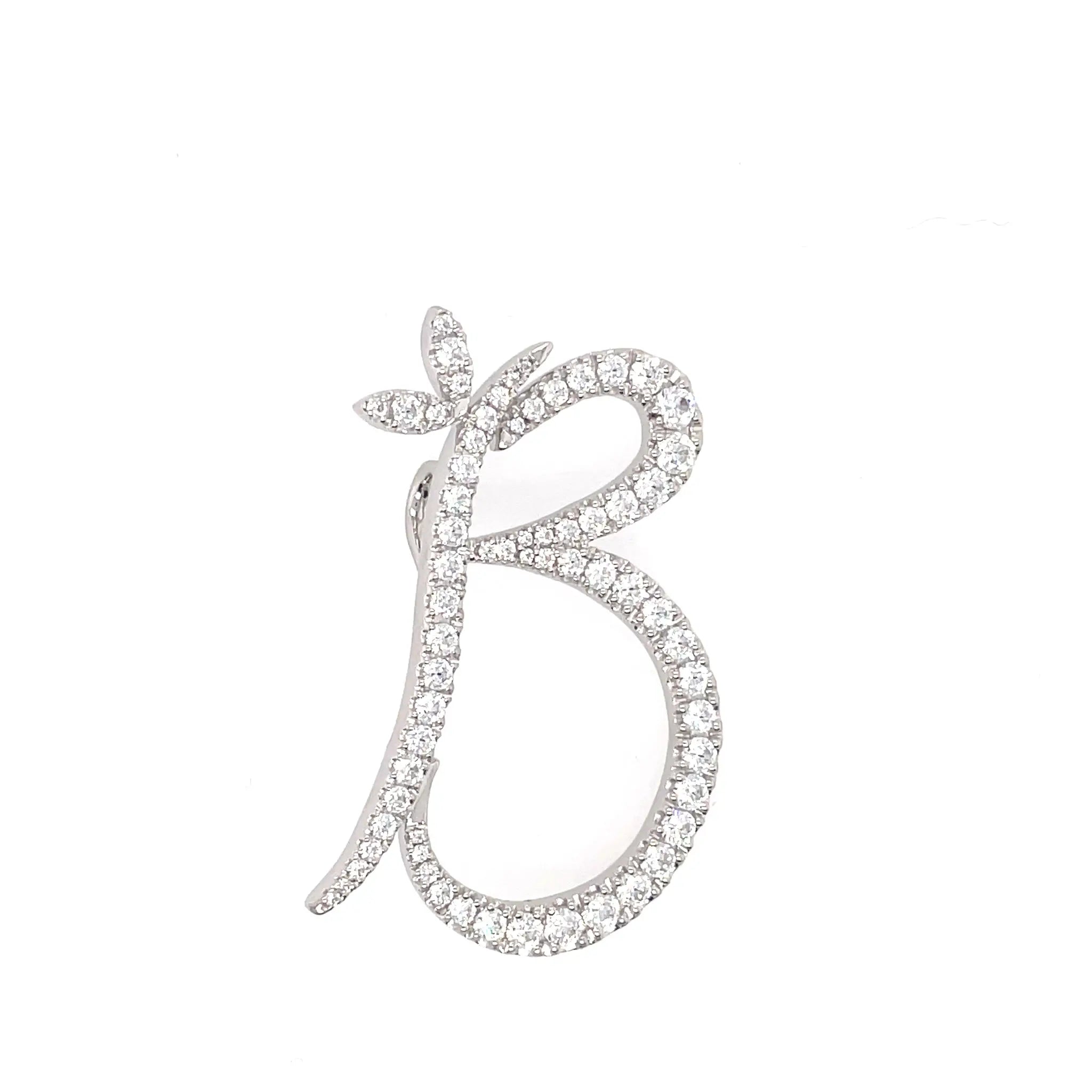 Sterling Silver & Full CZ Initial Large - MJI007 - Hallmark Jewellers Formby & The Jewellers Bench Widnes