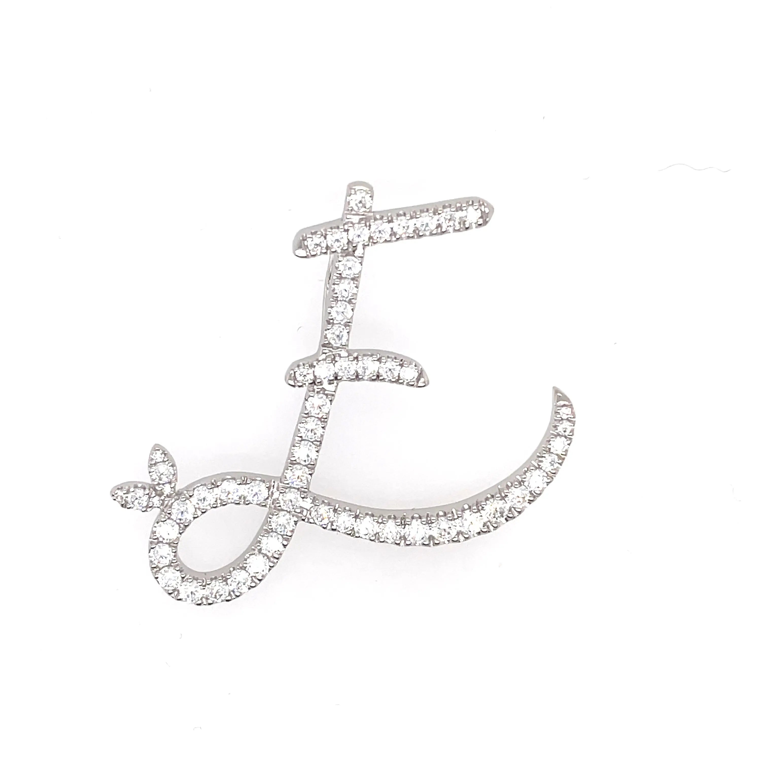 Sterling Silver & Full CZ Initial Large - MJI007 - Hallmark Jewellers Formby & The Jewellers Bench Widnes