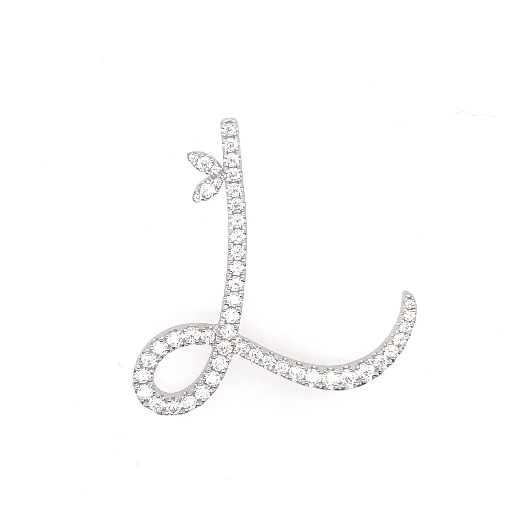 Sterling Silver & Full CZ Initial Large - MJI007 - Hallmark Jewellers Formby & The Jewellers Bench Widnes