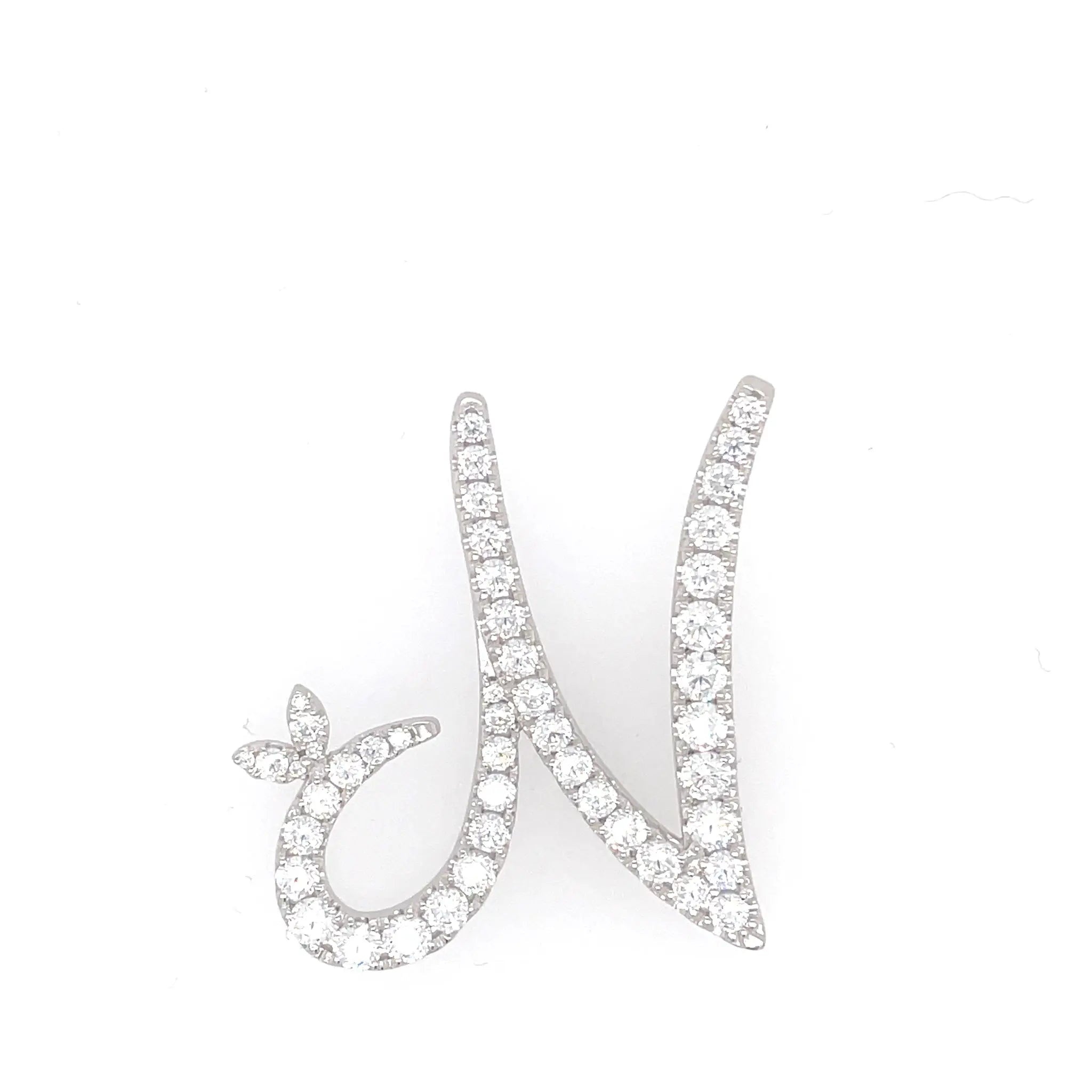 Sterling Silver & Full CZ Initial Large - MJI007 - Hallmark Jewellers Formby & The Jewellers Bench Widnes