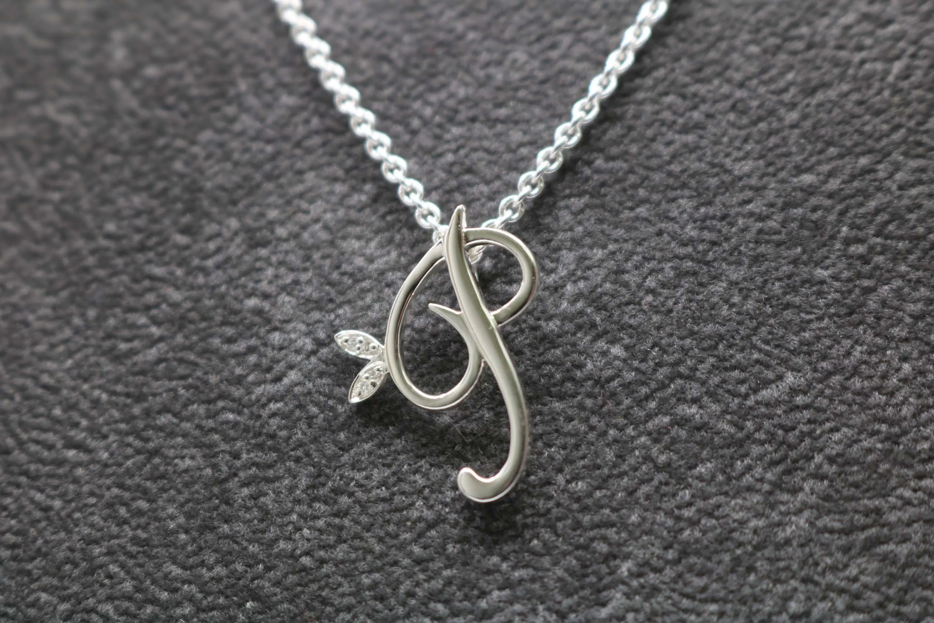 Silver Initial with CZ Detail MJI001 - Hallmark Jewellers Formby & The Jewellers Bench Widnes