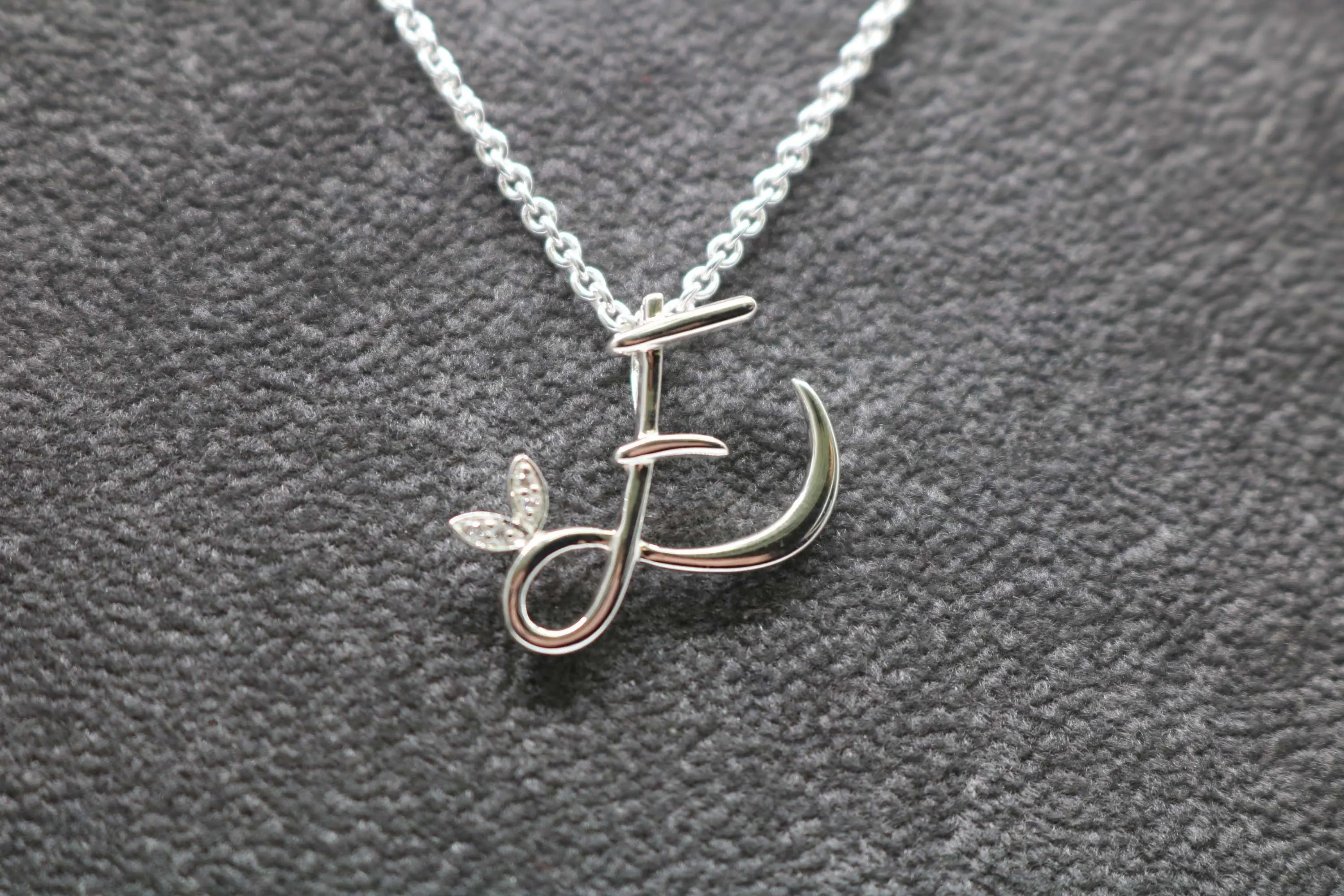 Silver Initial with CZ Detail MJI001 - Hallmark Jewellers Formby & The Jewellers Bench Widnes