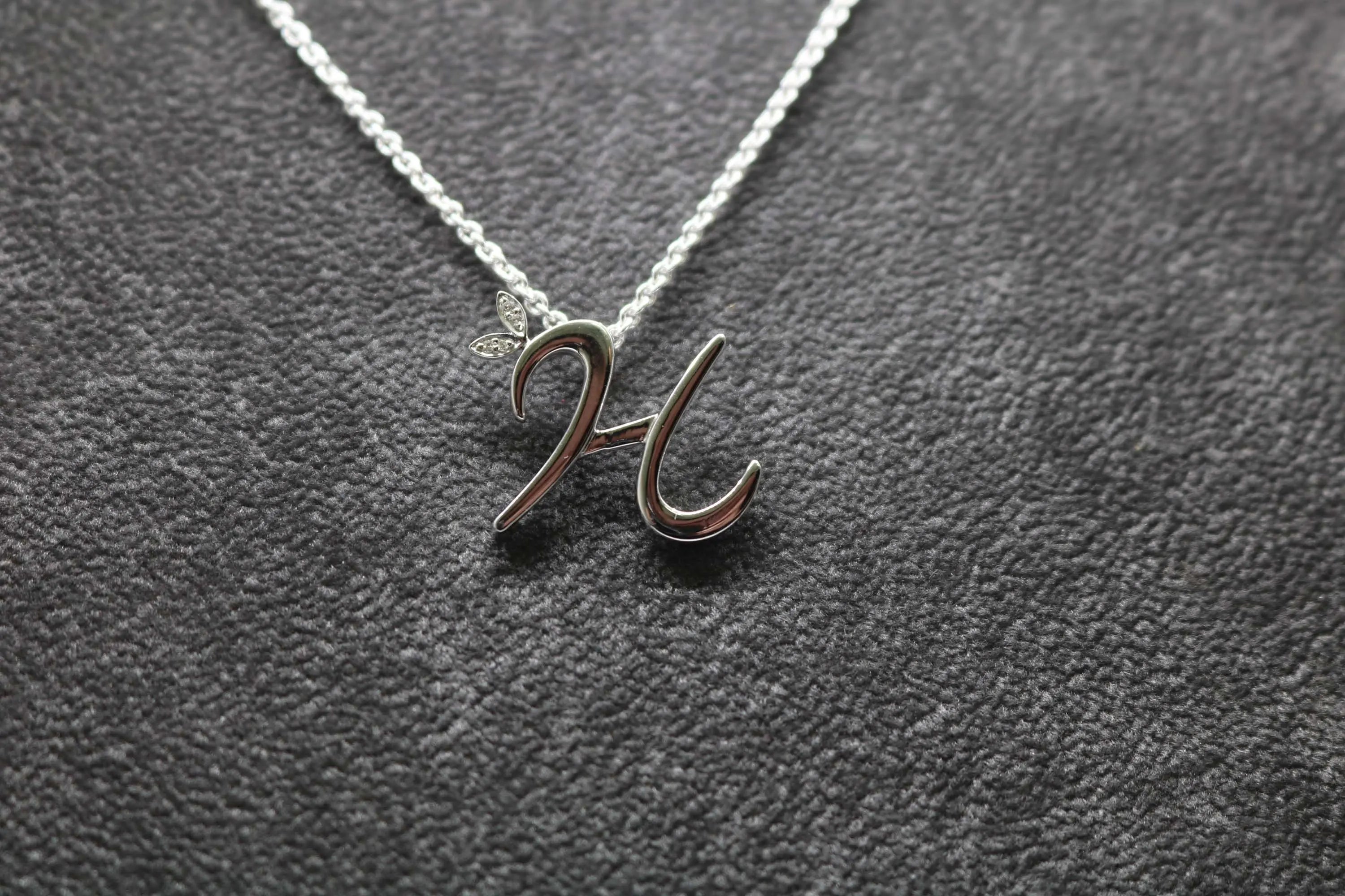 Silver Initial with CZ Detail MJI001 - Hallmark Jewellers Formby & The Jewellers Bench Widnes