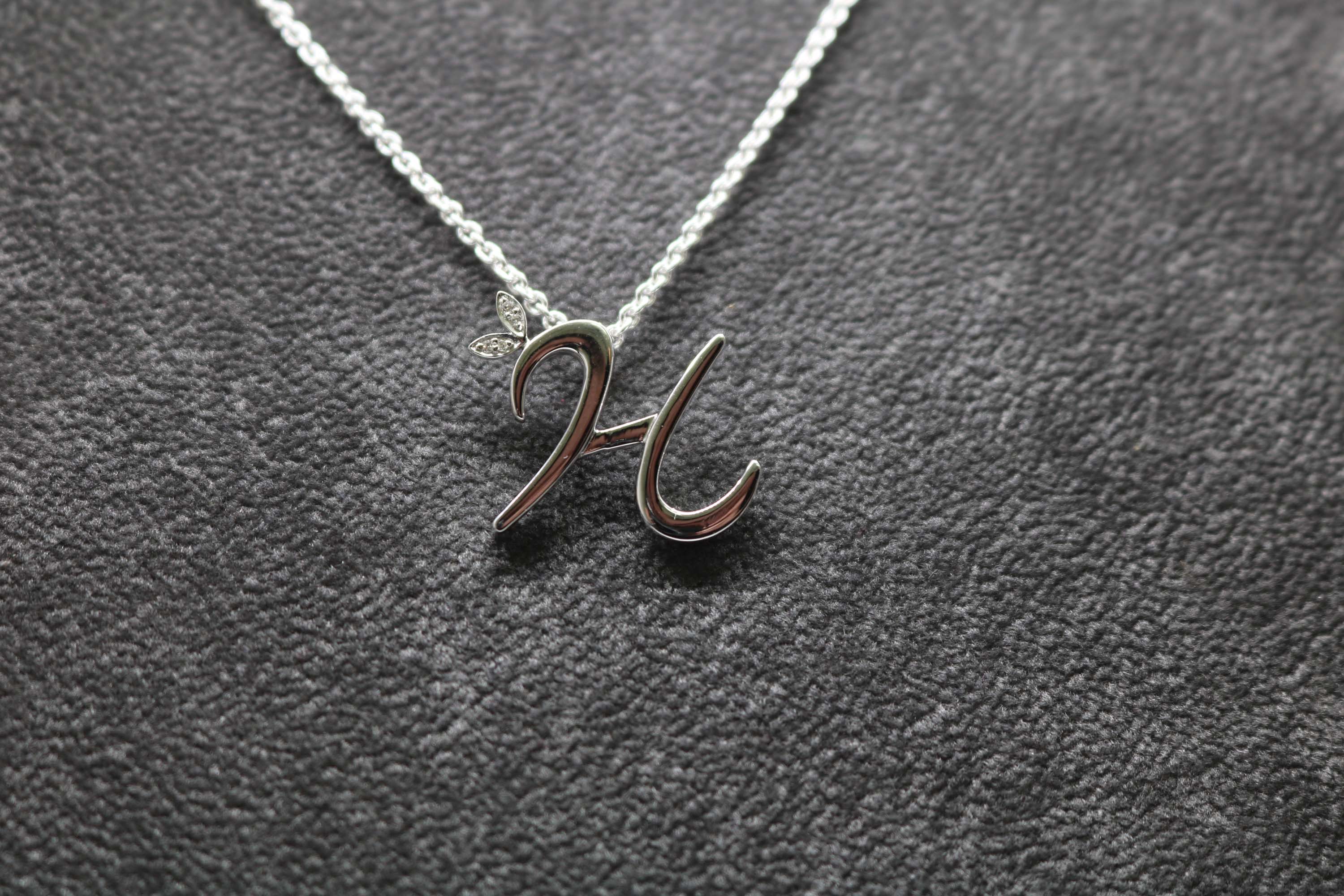 Silver Initial with CZ Detail 18ct Yellow Gold plated - Hallmark Jewellers Formby & The Jewellers Bench Widnes