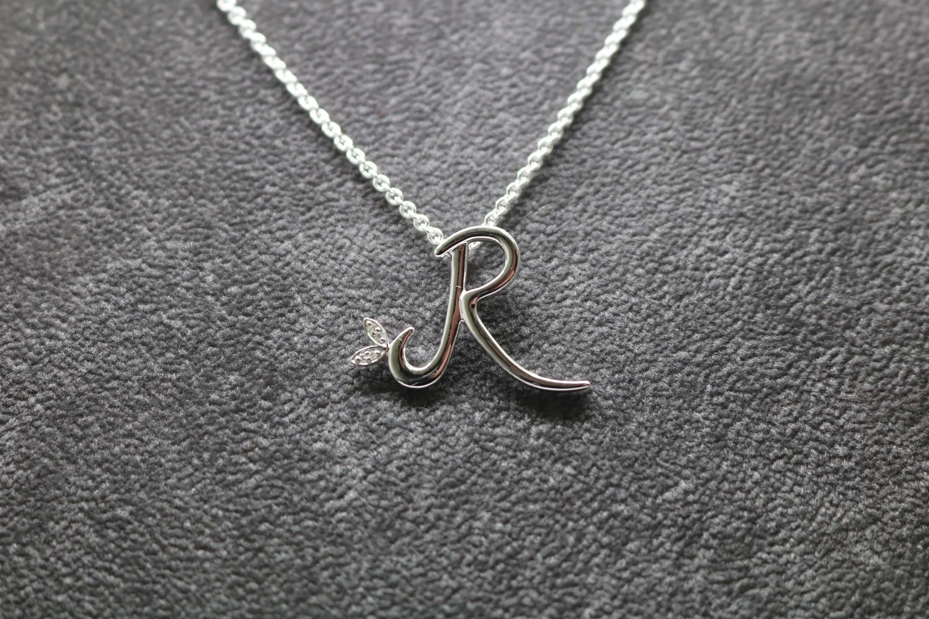 Silver Initial with CZ Detail MJI001 - Hallmark Jewellers Formby & The Jewellers Bench Widnes