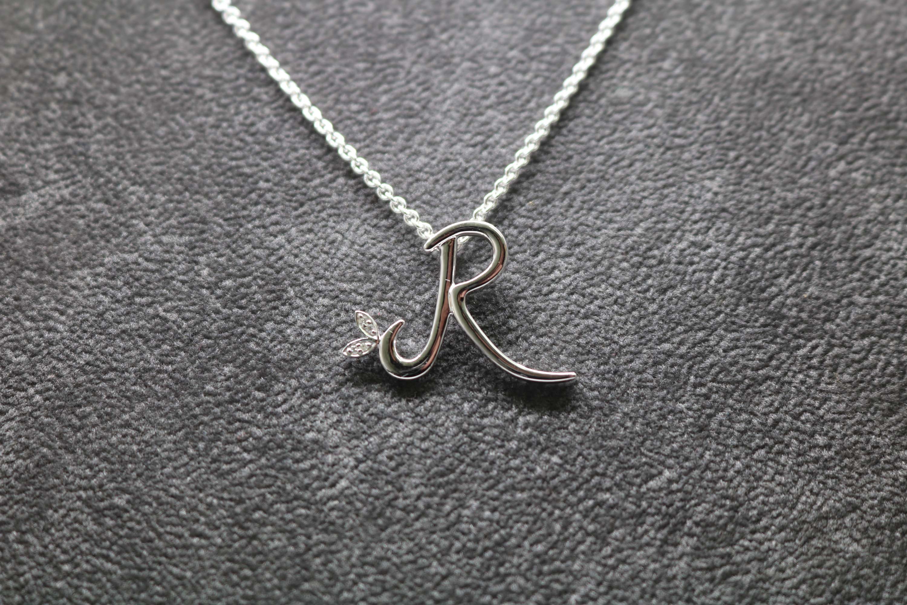 Silver Initial with Diamond Detail 18ct Yellow Gold plated - Hallmark Jewellers Formby & The Jewellers Bench Widnes