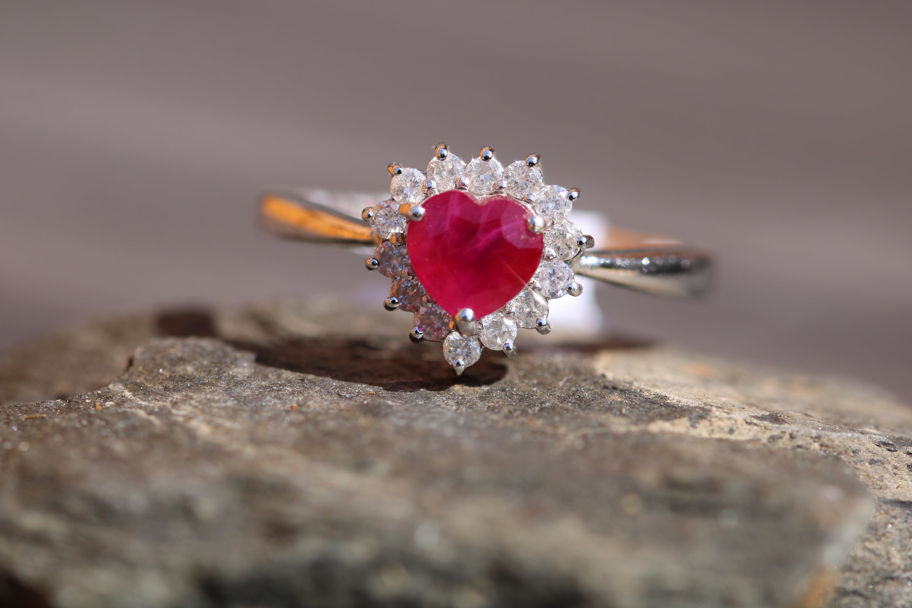 14ct White Gold Ruby & Diamond - HJ090 - Hallmark Jewellers Formby & The Jewellers Bench Widnes