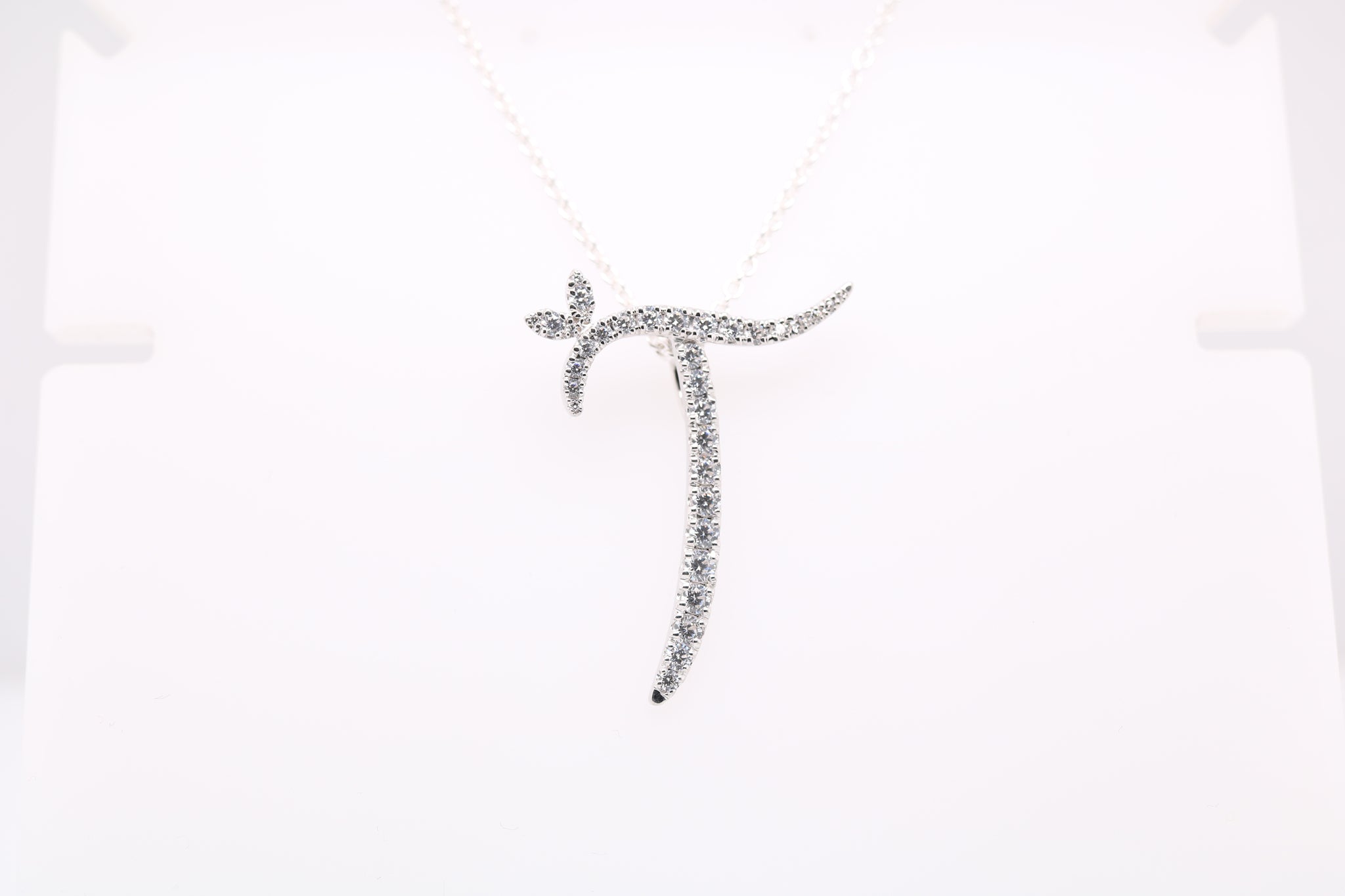 Sterling Silver & Full CZ Initial Large - MJI007 - Hallmark Jewellers Formby & The Jewellers Bench Widnes