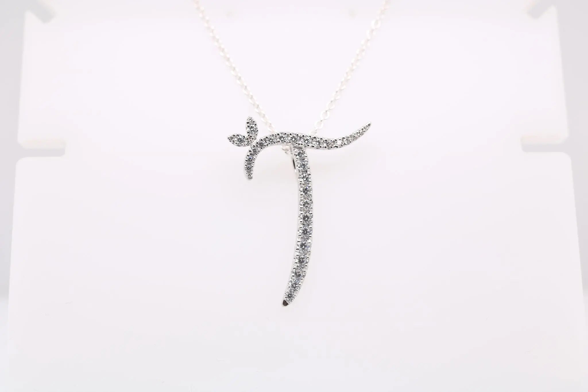 Sterling Silver & Full CZ Initial Large - MJI007 - Hallmark Jewellers Formby & The Jewellers Bench Widnes