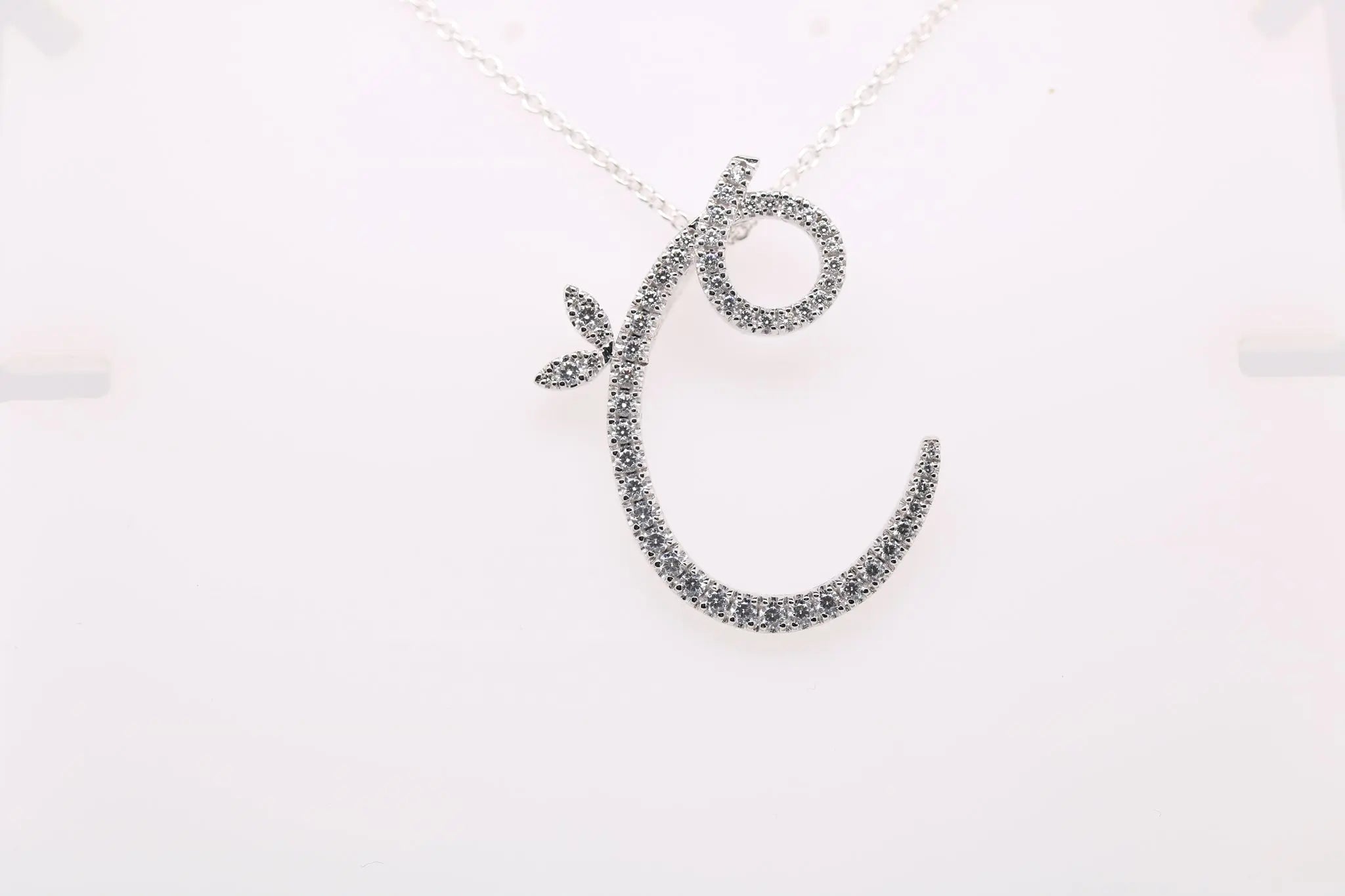 Sterling Silver & Full CZ Initial Large - MJI007 - Hallmark Jewellers Formby & The Jewellers Bench Widnes