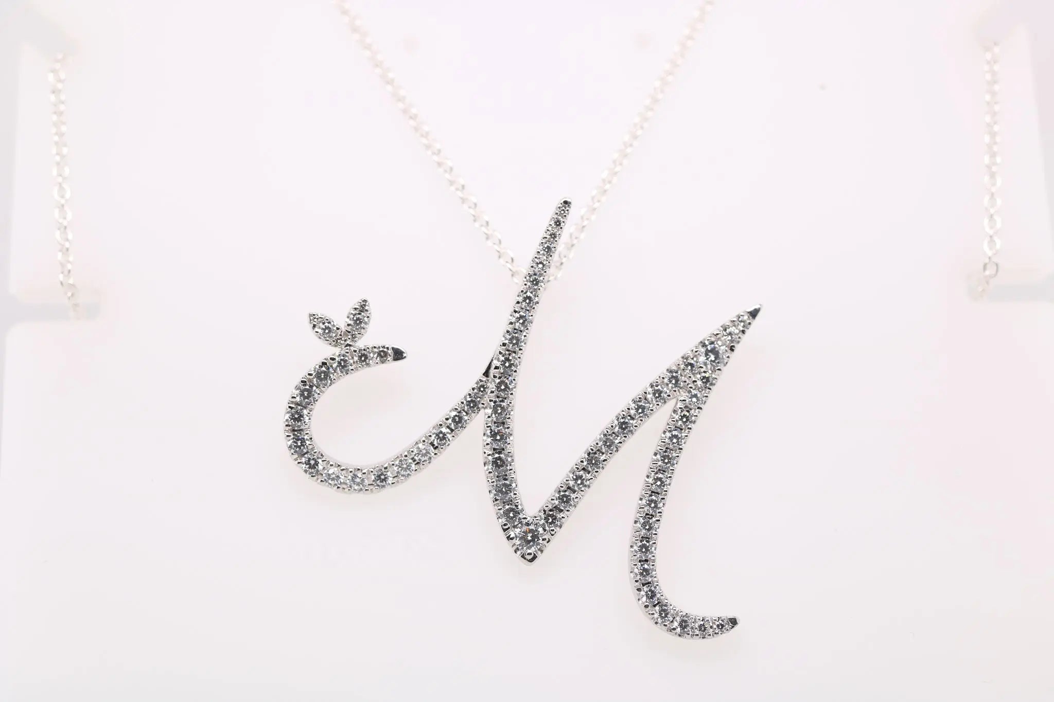 Sterling Silver & Full CZ Initial Large - MJI007 - Hallmark Jewellers Formby & The Jewellers Bench Widnes