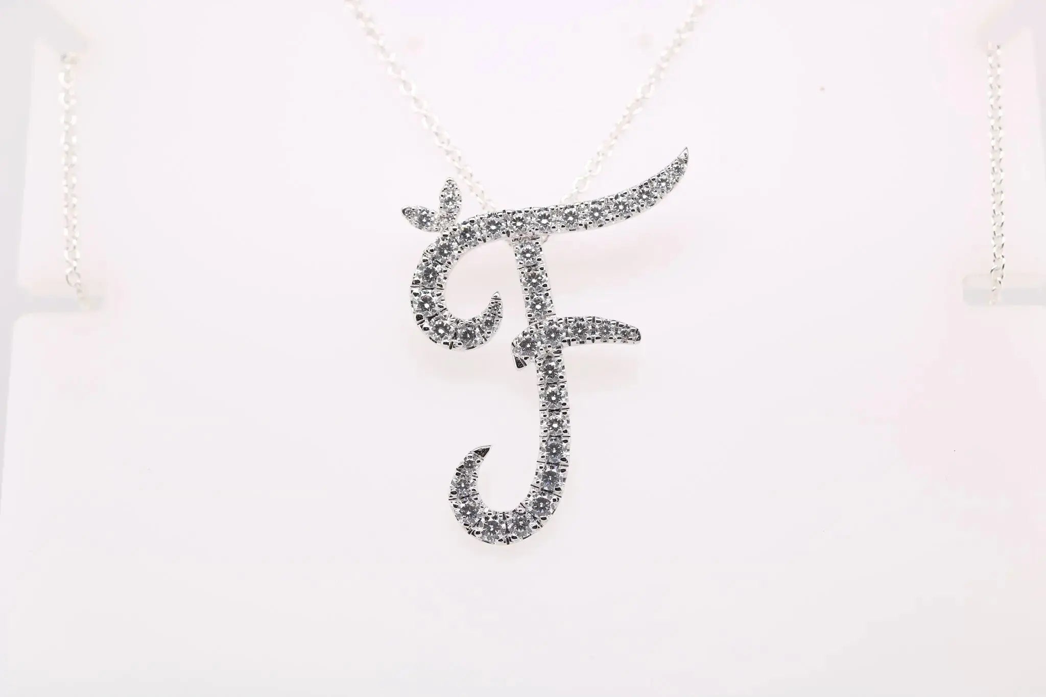 Sterling Silver & Full CZ Initial Large - MJI007 - Hallmark Jewellers Formby & The Jewellers Bench Widnes