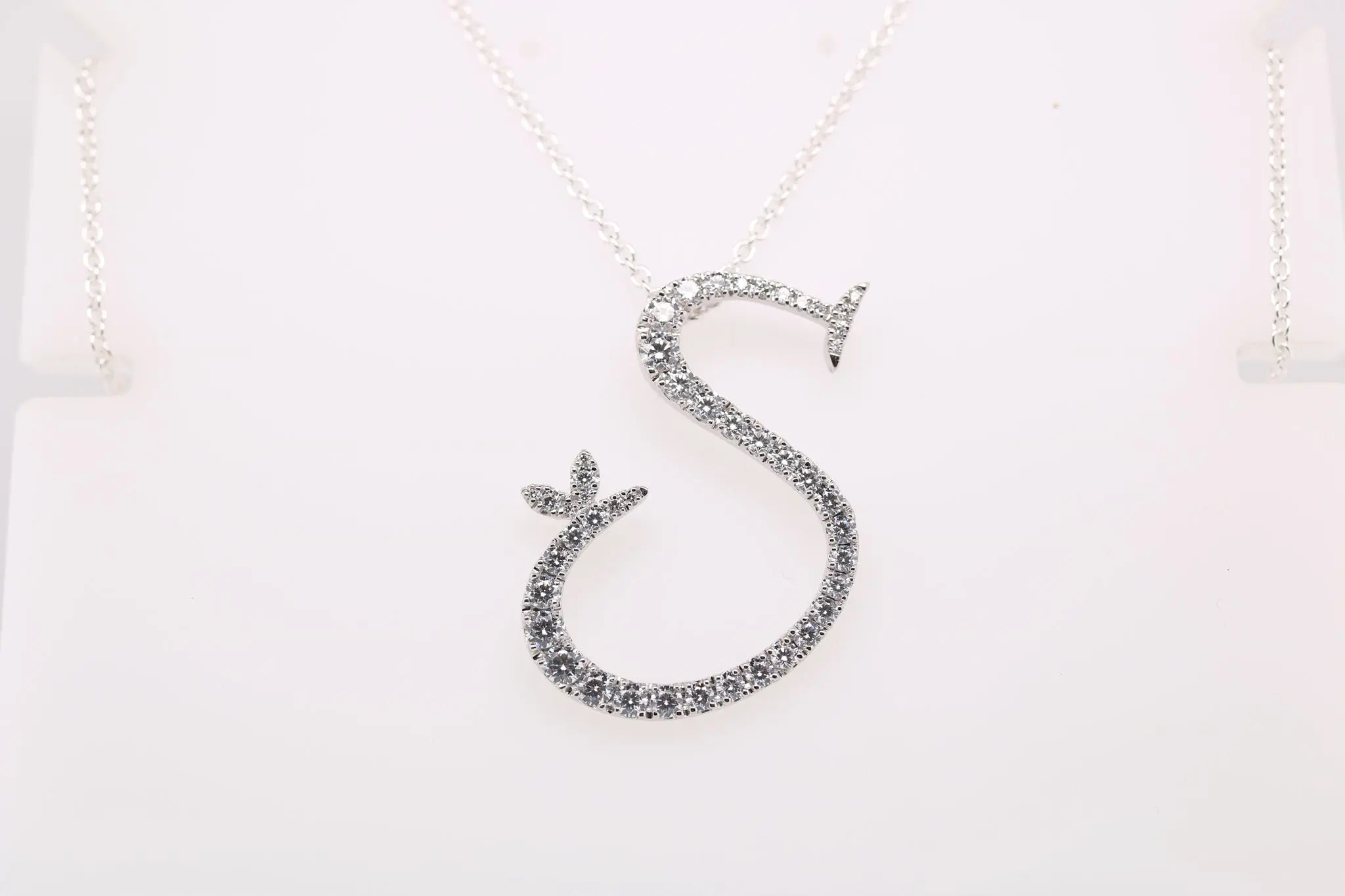 Sterling Silver & Full CZ Initial Large - MJI007 - Hallmark Jewellers Formby & The Jewellers Bench Widnes