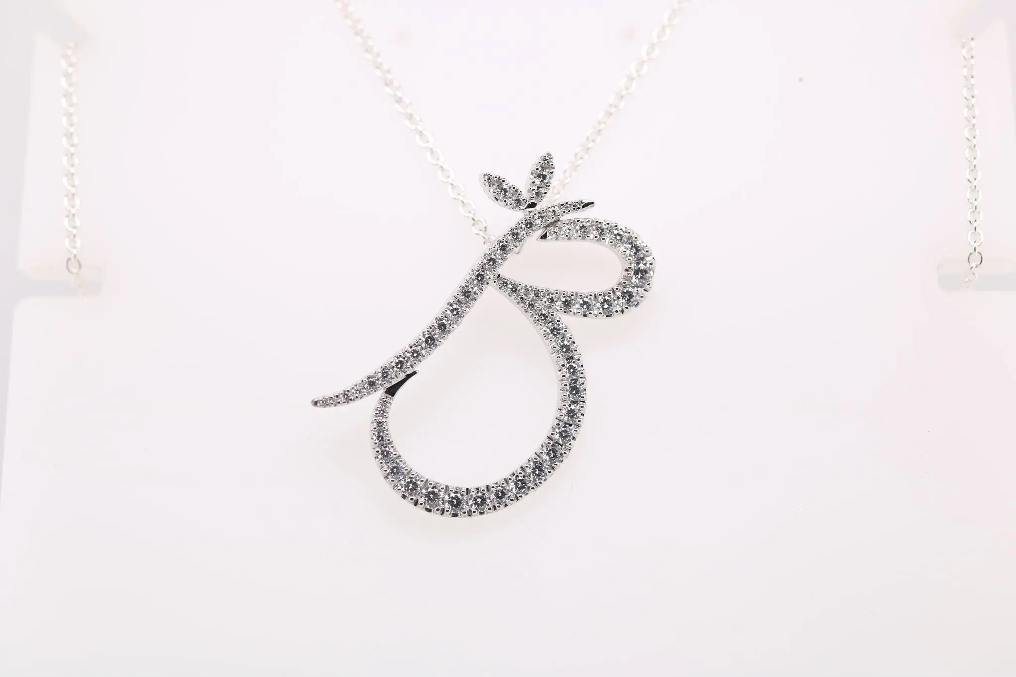 Sterling Silver & Full CZ Initial Large - MJI007 - Hallmark Jewellers Formby & The Jewellers Bench Widnes