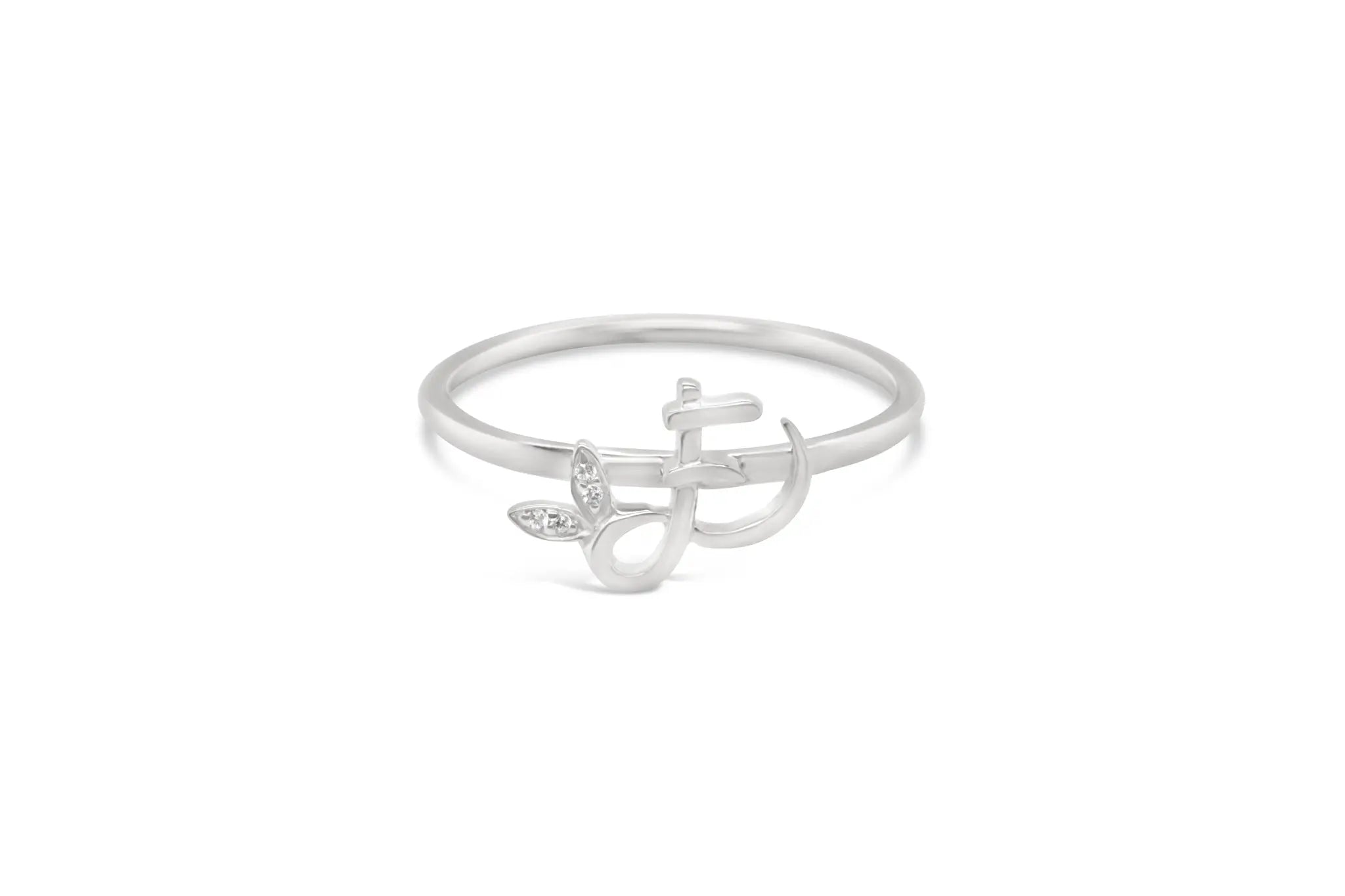 Sterling Silver Initial ring - MJI006 - Hallmark Jewellers Formby & The Jewellers Bench Widnes