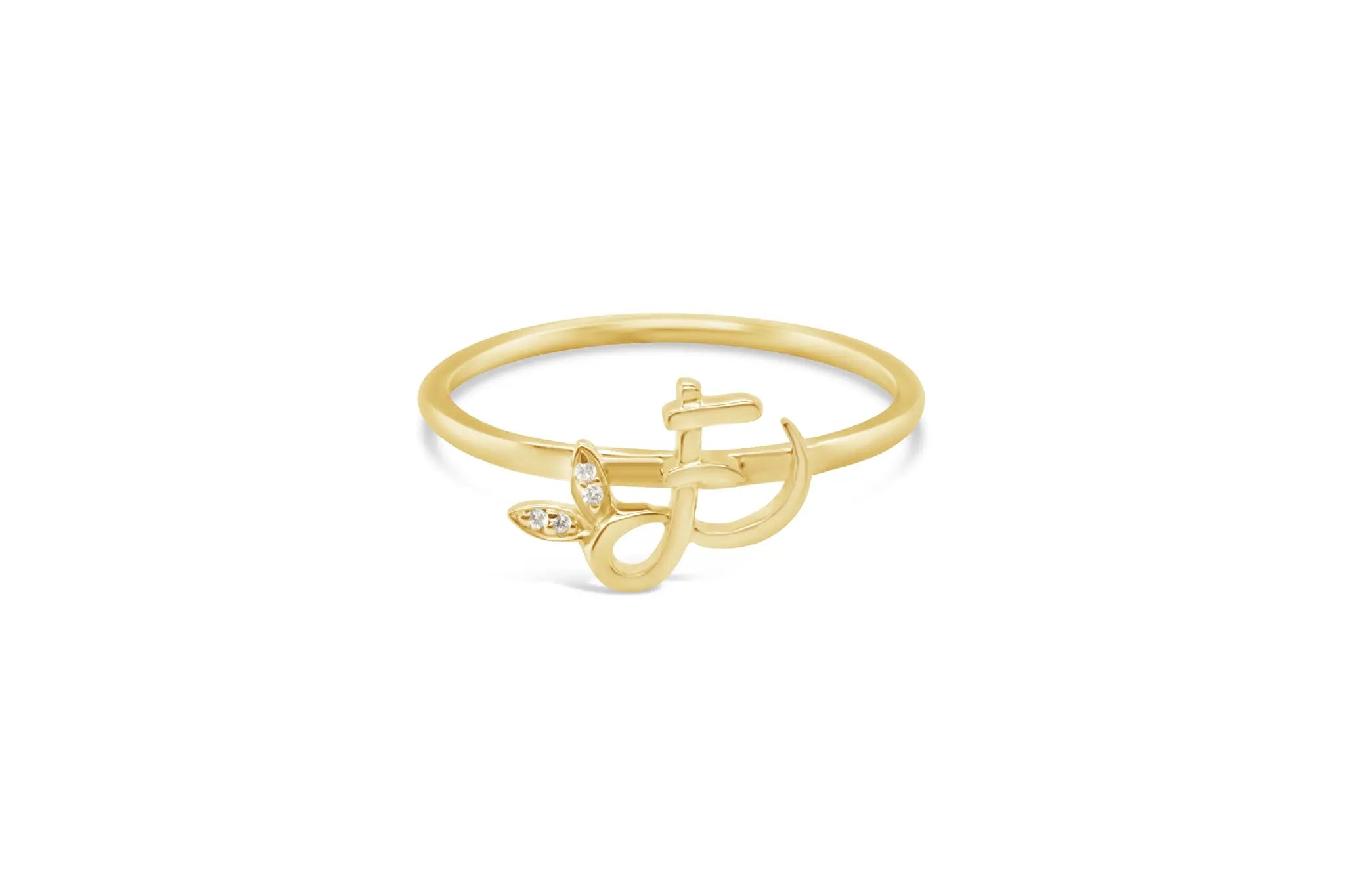 Sterling Silver Initial ring - MJI006 - Hallmark Jewellers Formby & The Jewellers Bench Widnes