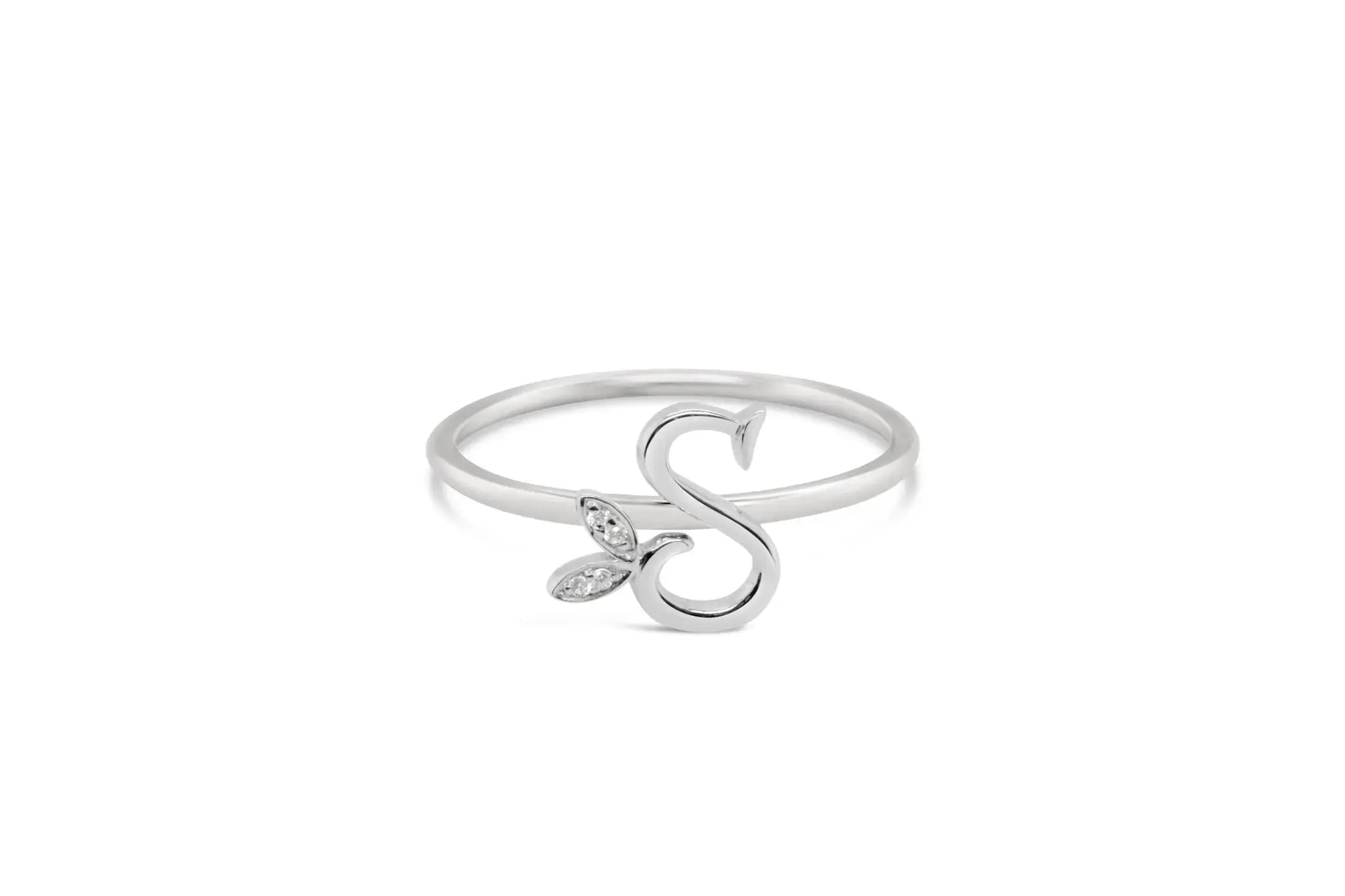 Sterling Silver Initial ring - MJI006 - Hallmark Jewellers Formby & The Jewellers Bench Widnes