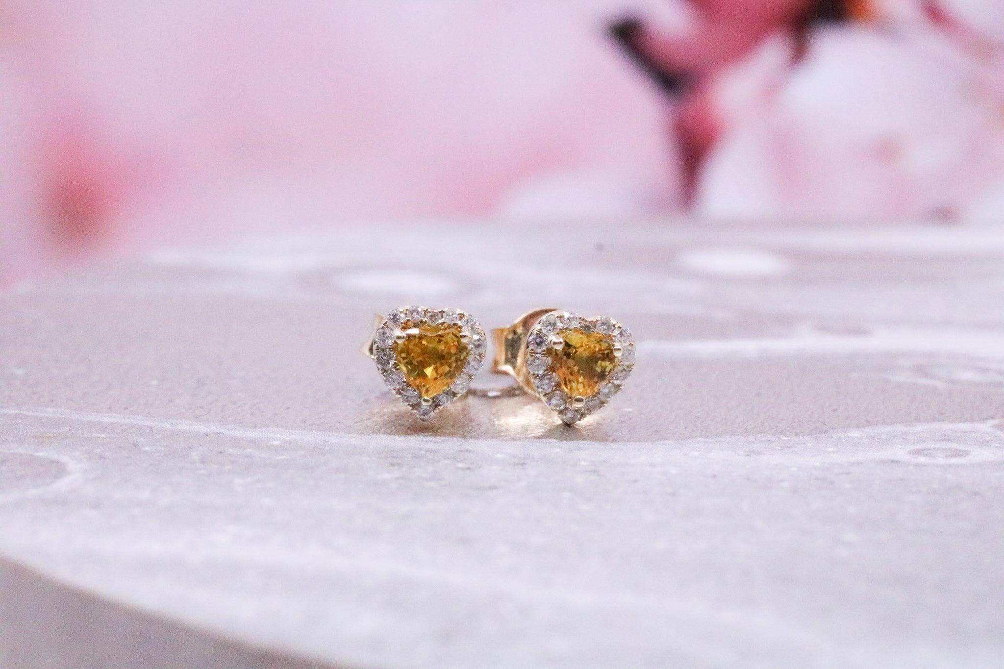 9ct Gold Earrings Yellow Sapphire- DR4002 - Hallmark Jewellers Formby & The Jewellers Bench Widnes