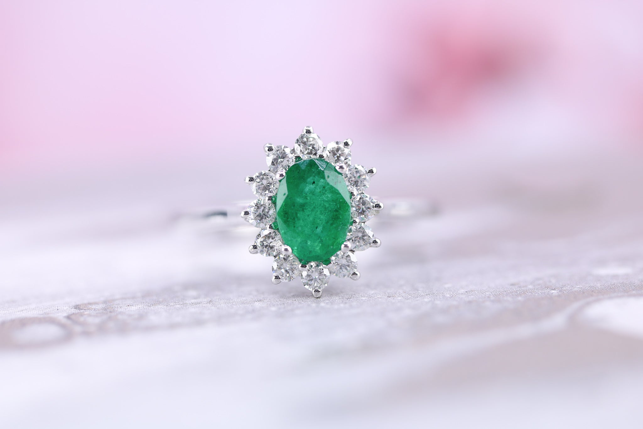 Platinum Emerald & Diamond - DR4005 - Hallmark Jewellers Formby & The Jewellers Bench Widnes