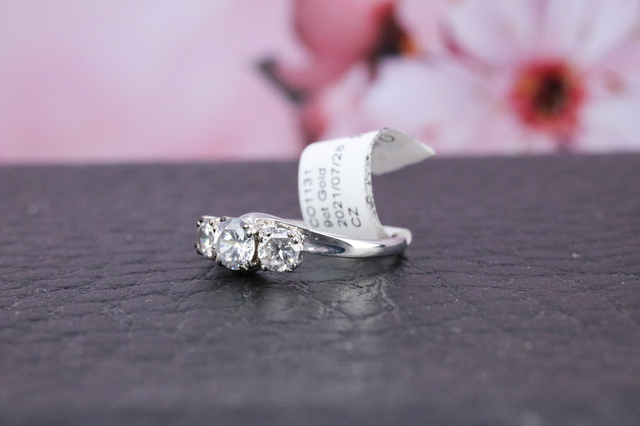 9ct White Gold Cubic Zirconia Ring - CO1131 - Hallmark Jewellers Formby & The Jewellers Bench Widnes
