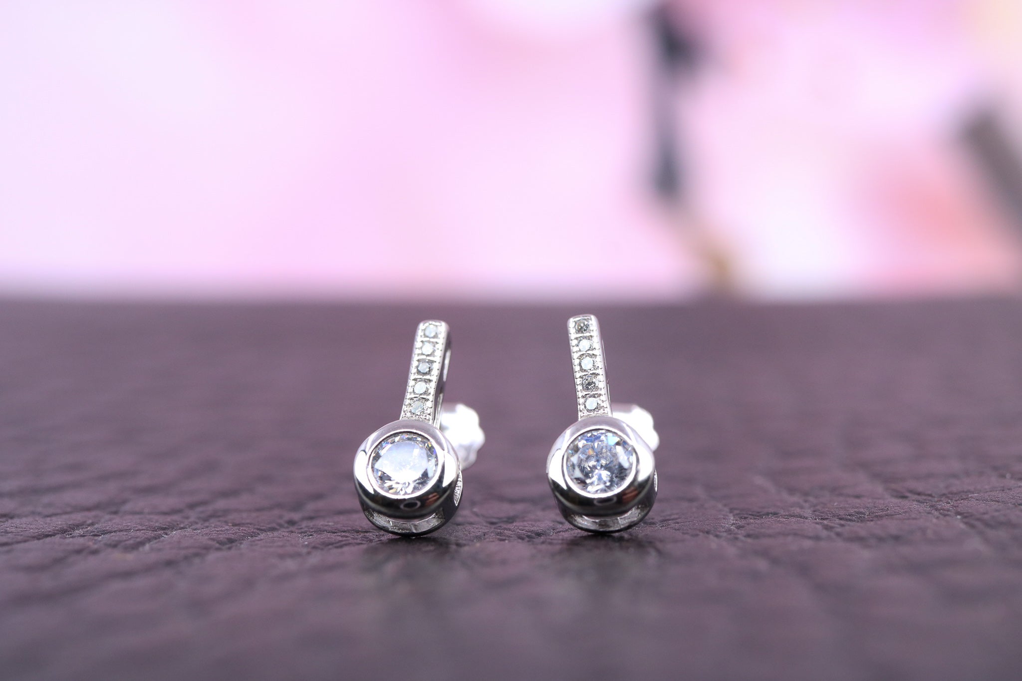 Sterling Silver & CZ Earrings - IN1102 - Hallmark Jewellers Formby & The Jewellers Bench Widnes