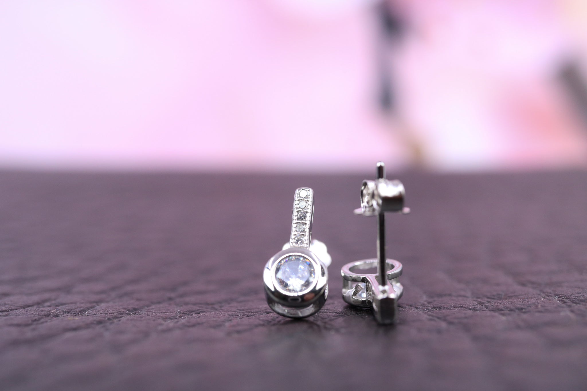 Sterling Silver & CZ Earrings - IN1102 - Hallmark Jewellers Formby & The Jewellers Bench Widnes