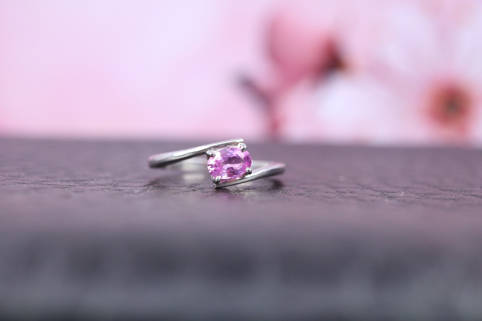 18ct White Gold & Pink Sapphire Ring - W6015 - Hallmark Jewellers Formby & The Jewellers Bench Widnes
