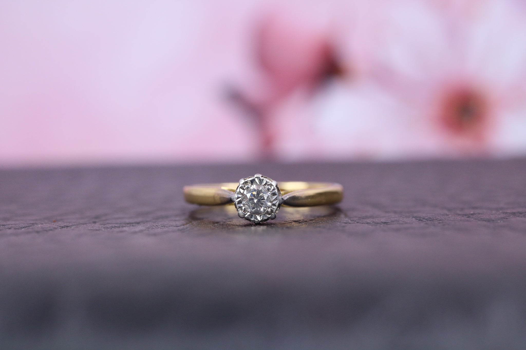 18ct Yellow Gold & Diamond Ring - W6033 - Hallmark Jewellers Formby & The Jewellers Bench Widnes