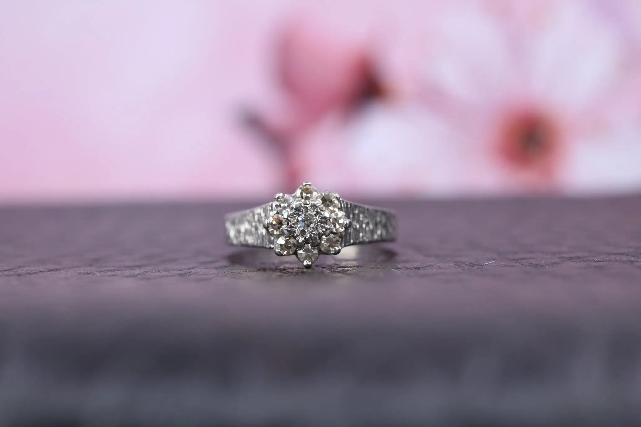 18ct White Gold & Diamond Ring - W6066 - Hallmark Jewellers Formby & The Jewellers Bench Widnes