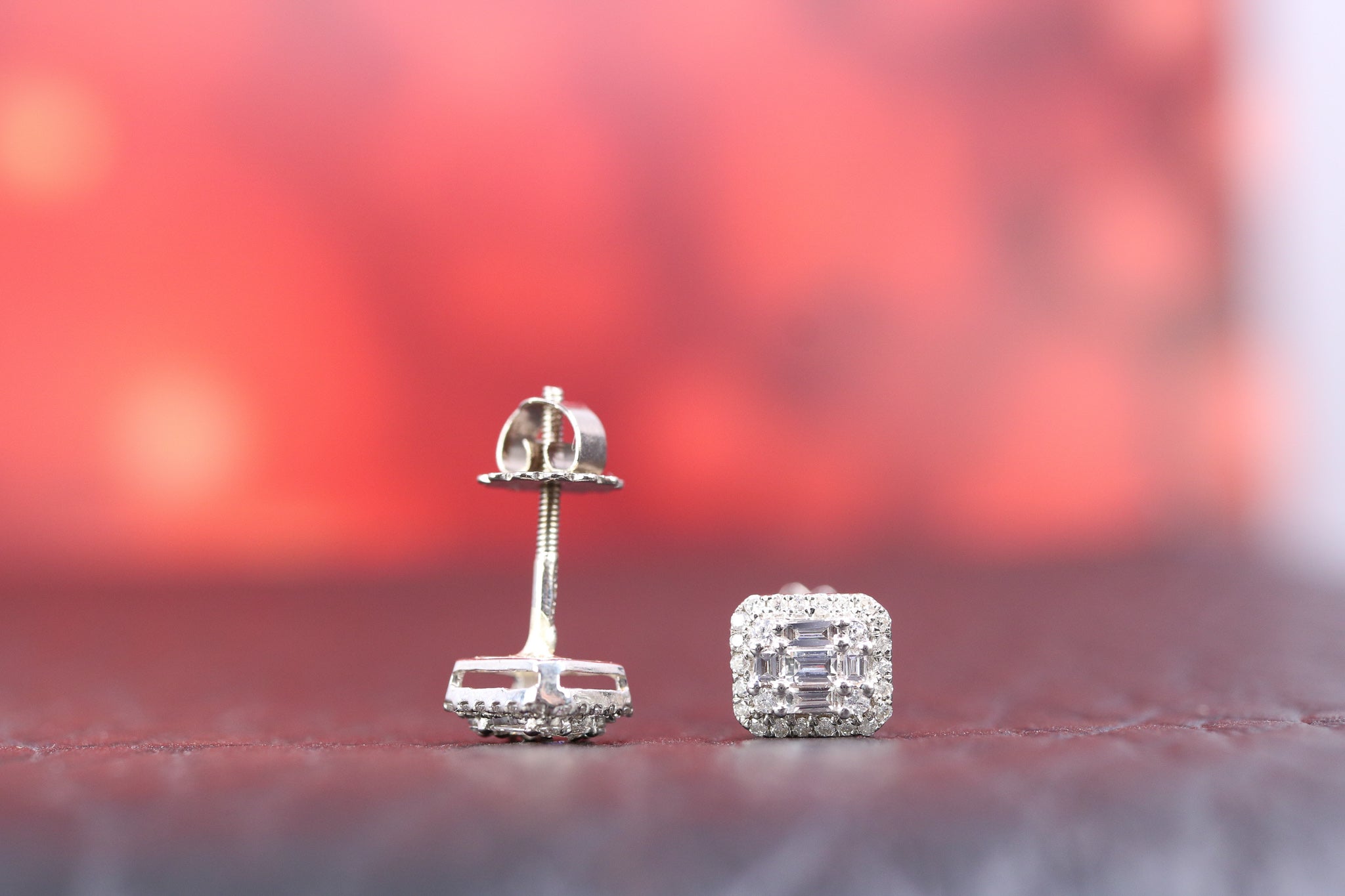 18ct White Gold & Diamond Earrings - HJ2666 - Hallmark Jewellers Formby & The Jewellers Bench Widnes
