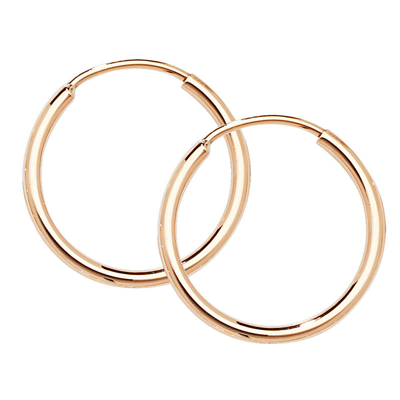 9ct Yellow Gold Hoop Earrings - KUA1008 - Hallmark Jewellers Formby & The Jewellers Bench Widnes