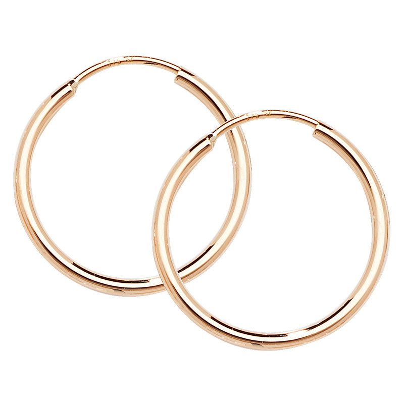 9ct Yellow Gold Hoop Earrings - KUA1013 - Hallmark Jewellers Formby & The Jewellers Bench Widnes