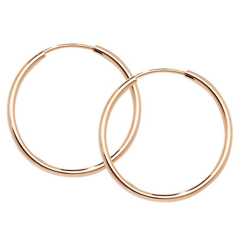 9ct Yellow Gold Hoop Earrings - KUA1017 - Hallmark Jewellers Formby & The Jewellers Bench Widnes