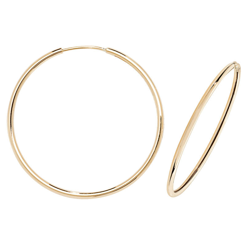 9ct Yellow Gold Hoop Earrings - KUA1020 - Hallmark Jewellers Formby & The Jewellers Bench Widnes