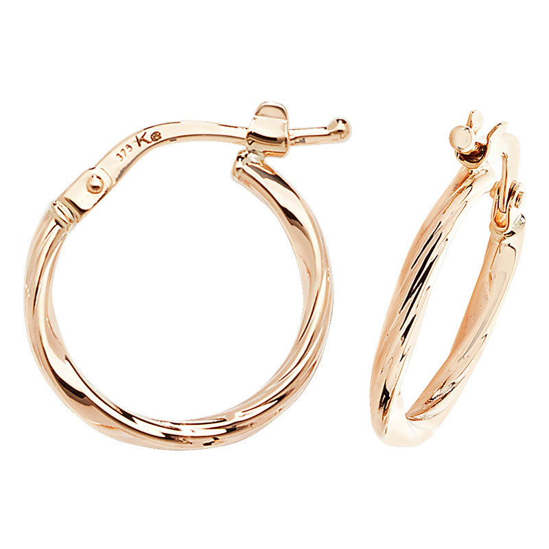 9ct Yellow Gold hoop Earrings - KUA1021 - Hallmark Jewellers Formby & The Jewellers Bench Widnes