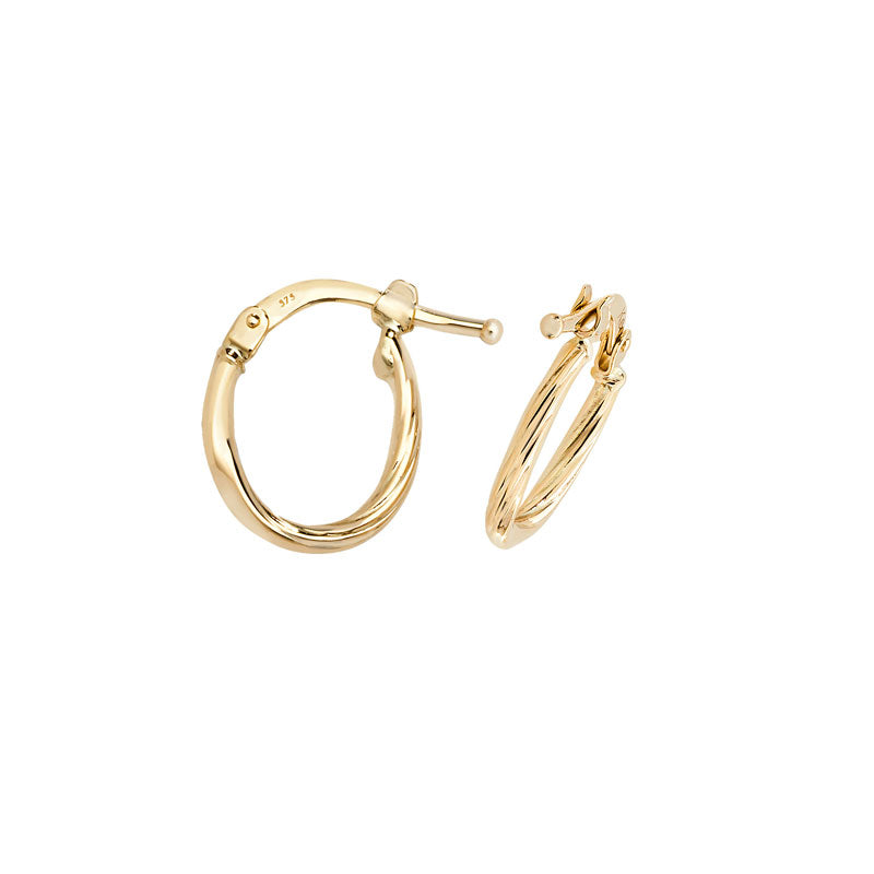 9ct Yellow Gold Hoop Earrings - KUA1025 - Hallmark Jewellers Formby & The Jewellers Bench Widnes