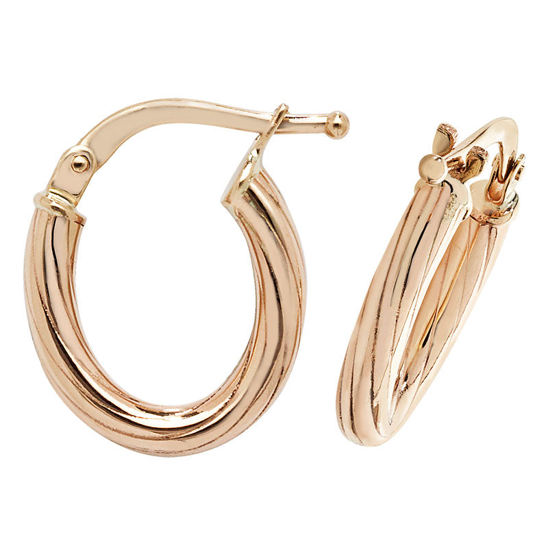 9ct Yellow Gold Hoop Earrings - KUA1031 - Hallmark Jewellers Formby & The Jewellers Bench Widnes