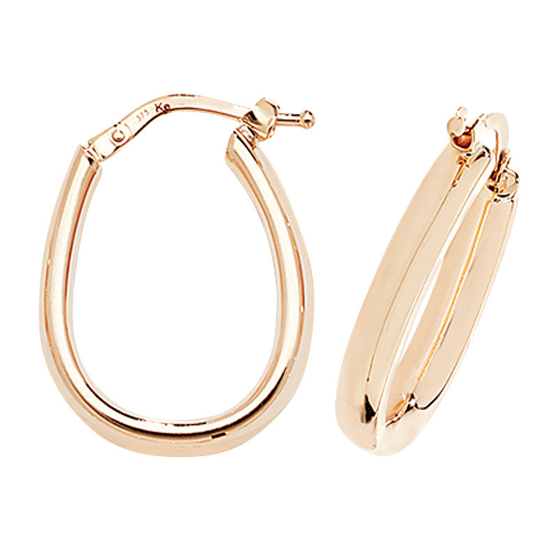 9ct Yellow Gold Hoop Earrings - KUA1032 - Hallmark Jewellers Formby & The Jewellers Bench Widnes