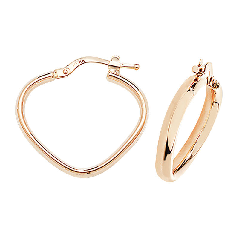 9ct Yellow Gold Hoop Earrings - KUA1033 - Hallmark Jewellers Formby & The Jewellers Bench Widnes