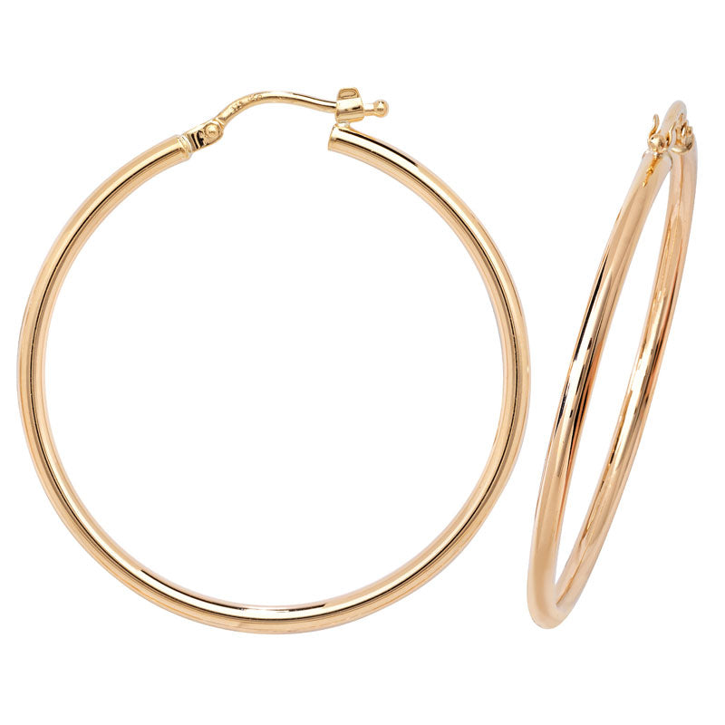 9ct Yellow Gold Hoop Earrings - KUA1035 - Hallmark Jewellers Formby & The Jewellers Bench Widnes
