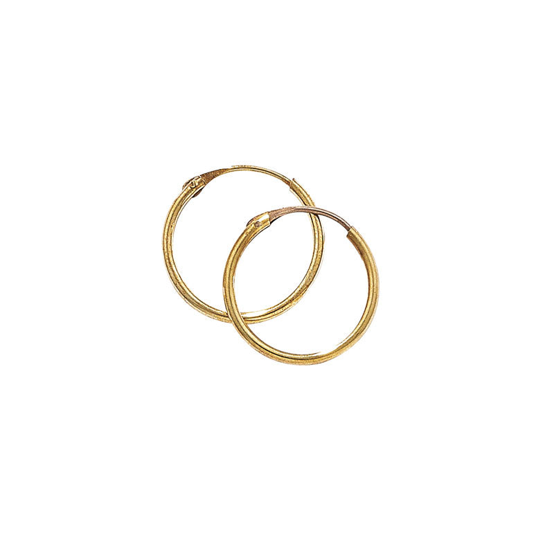 9ct Yellow Gold Hoop Earrings - KUA1049 - Hallmark Jewellers Formby & The Jewellers Bench Widnes