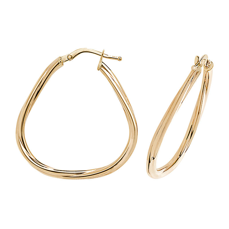 9ct Yellow Gold Hoop Earrings - KUA1053 - Hallmark Jewellers Formby & The Jewellers Bench Widnes